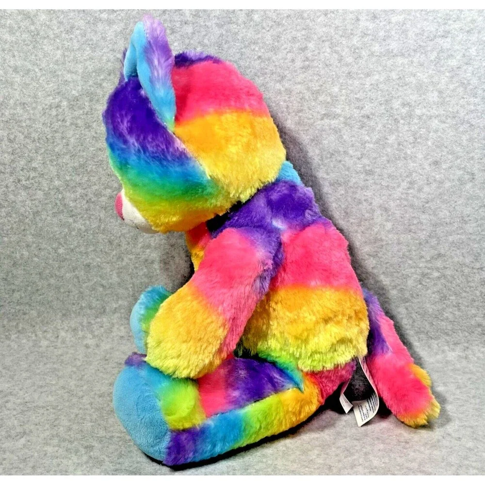 Build A Bear Rainbow Kitty Cat w/Outfit Love Wins Shirt Tutu Plush Swirl Stripes